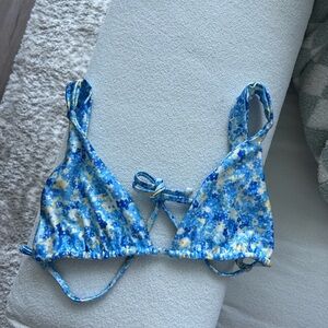 Floral Blue Kulani Swim Top